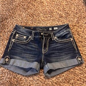 Miss Me Women's Blue Denim Shorts